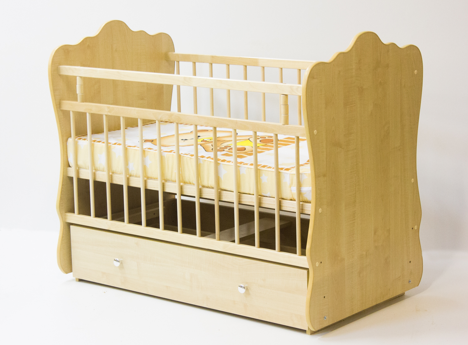 детские кровати с бортиками для новорожденных с ящиками